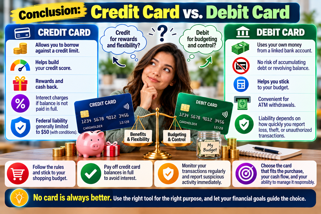 Conclusion: Credit Card vs. Debit Card