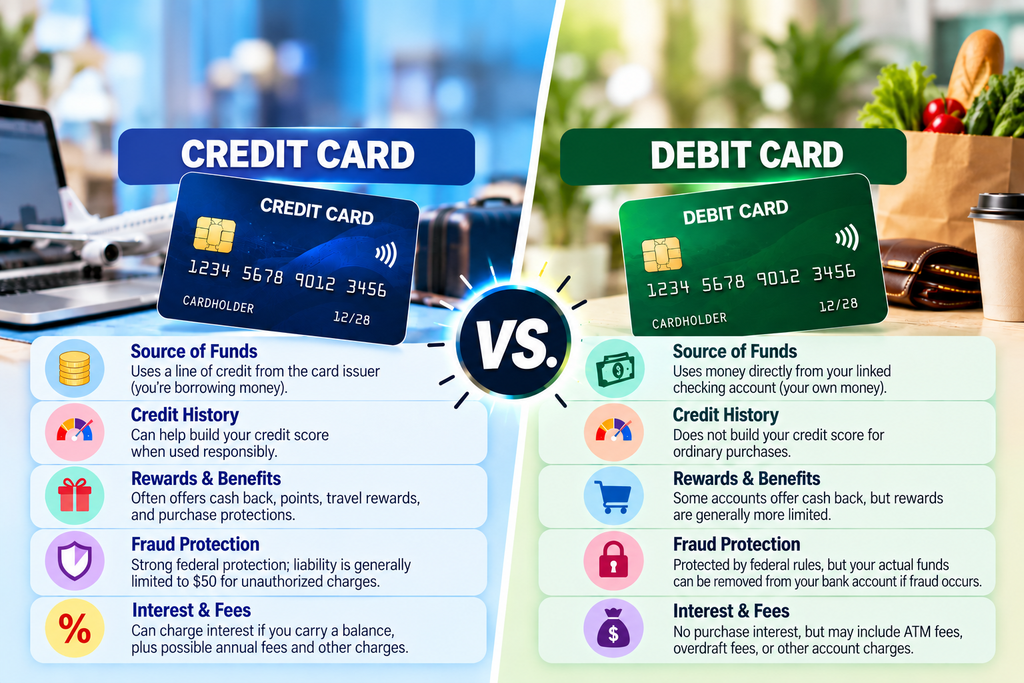 Credit Card vs. Debit Card