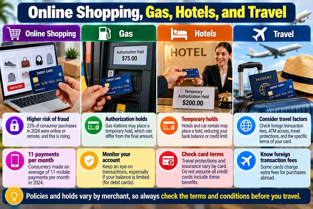 Online Shopping, Gas, Hotels, and Travel